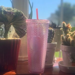 HTF China Released Pink Cherry Studded Sakura Tumbler